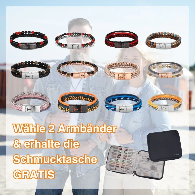 2 Armbänder + Schmucktasche GRATIS