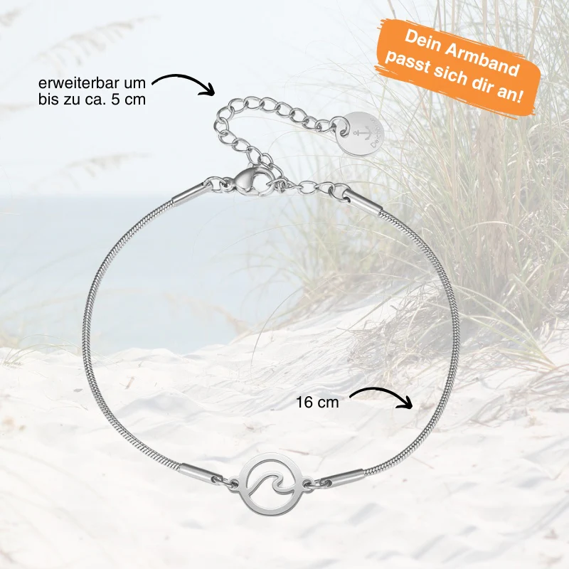 Armband aus Edelstahl Welle - Image 4