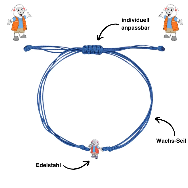 Armband Deichi aus Wachs-Seil & Edelstahl - Image 3