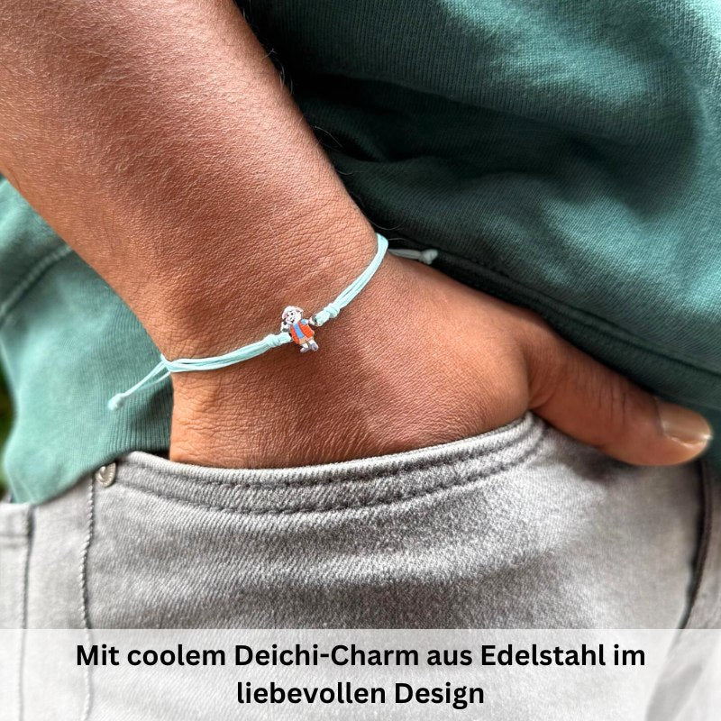Armband Deichi aus Wachs-Seil & Edelstahl - Image 6