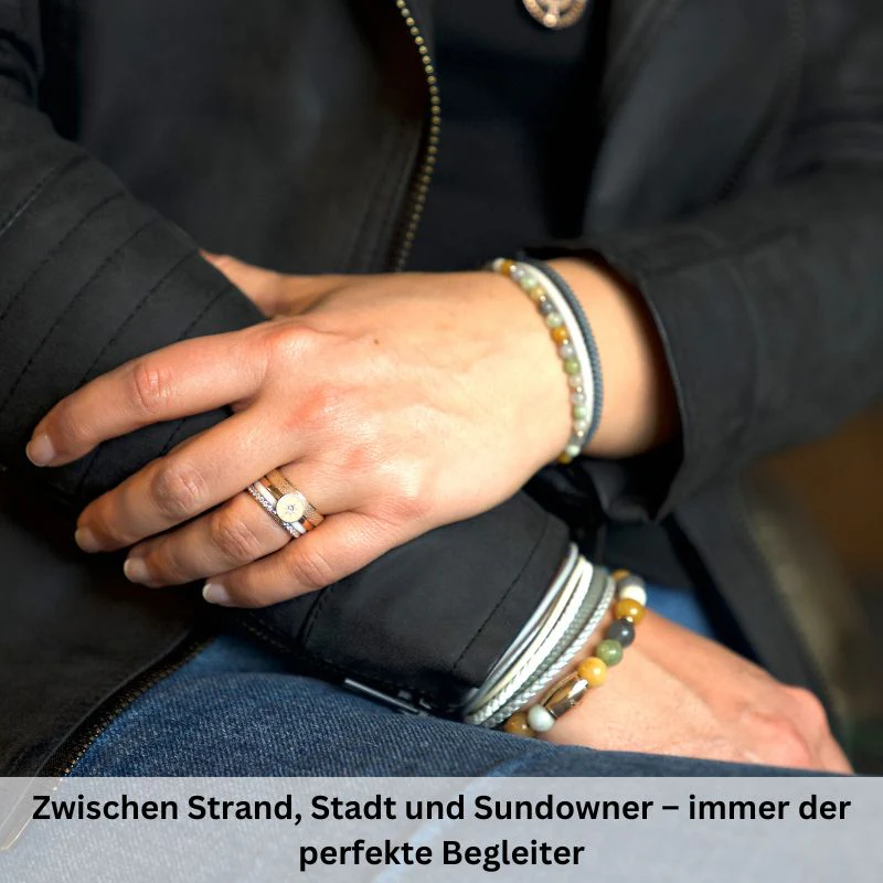 Armband Joleen aus Quarz Kristall, Gelbe Jade, Hellgrüne Jade & Edelstahl - Image 5
