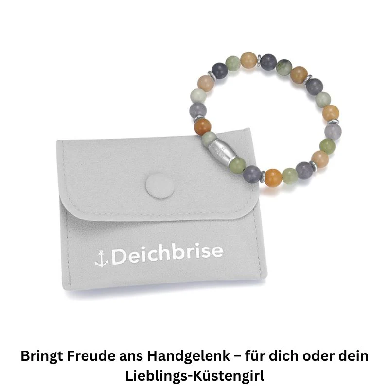 Armband Joleen aus Quarz Kristall, Gelbe Jade, Hellgrüne Jade & Edelstahl - Image 6