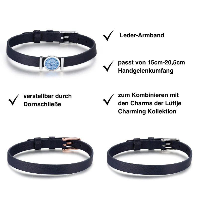 Armband Leder marineblau (Lüttje-Charming) - Image 4
