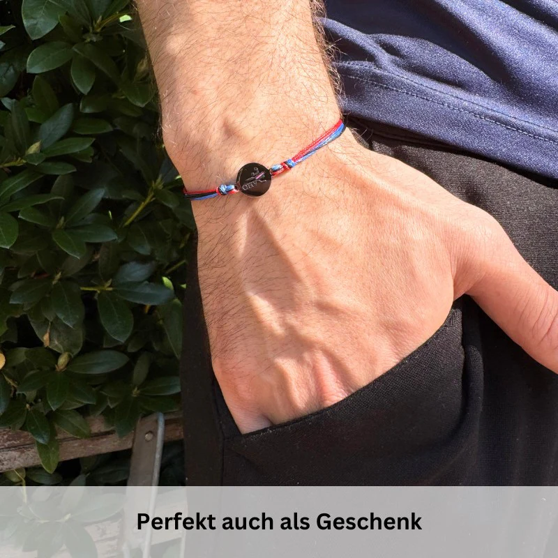 Logo-Fan-Armband OHV-Aurich aus Wachs-Seil & Edelstahl - Image 7