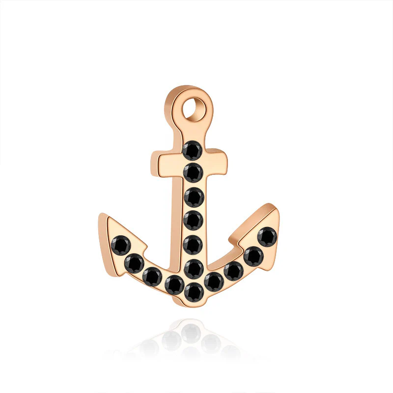 Charm Anker mit schwarzen Steinen (Lüttje-Charming) - Image 4