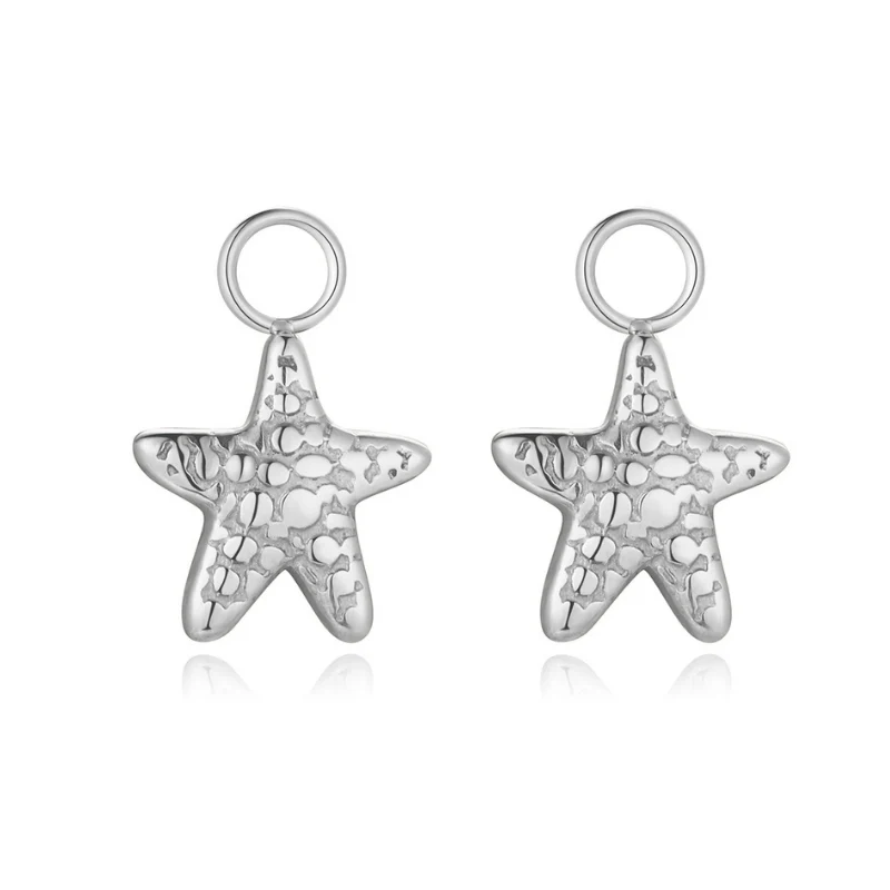 Charm für Ohrringe (Creolen) Seestern aus Edelstahl (Paar) - Image 9