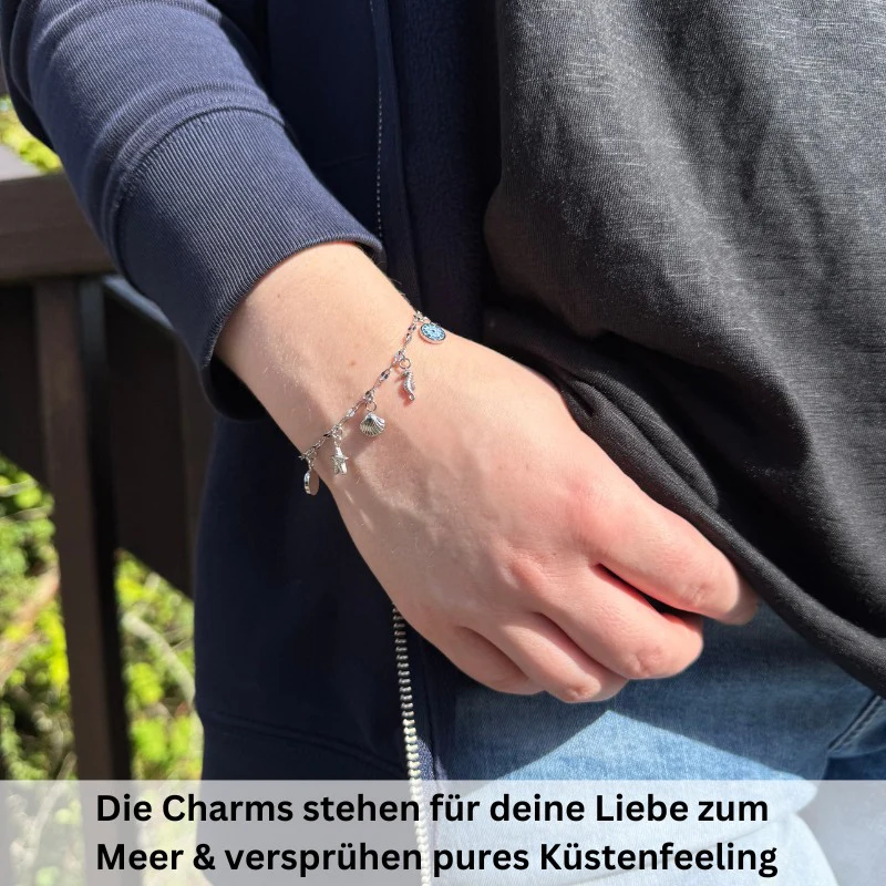 Armband Meereswelt mit maritimen Charms aus Edelstahl - Image 3
