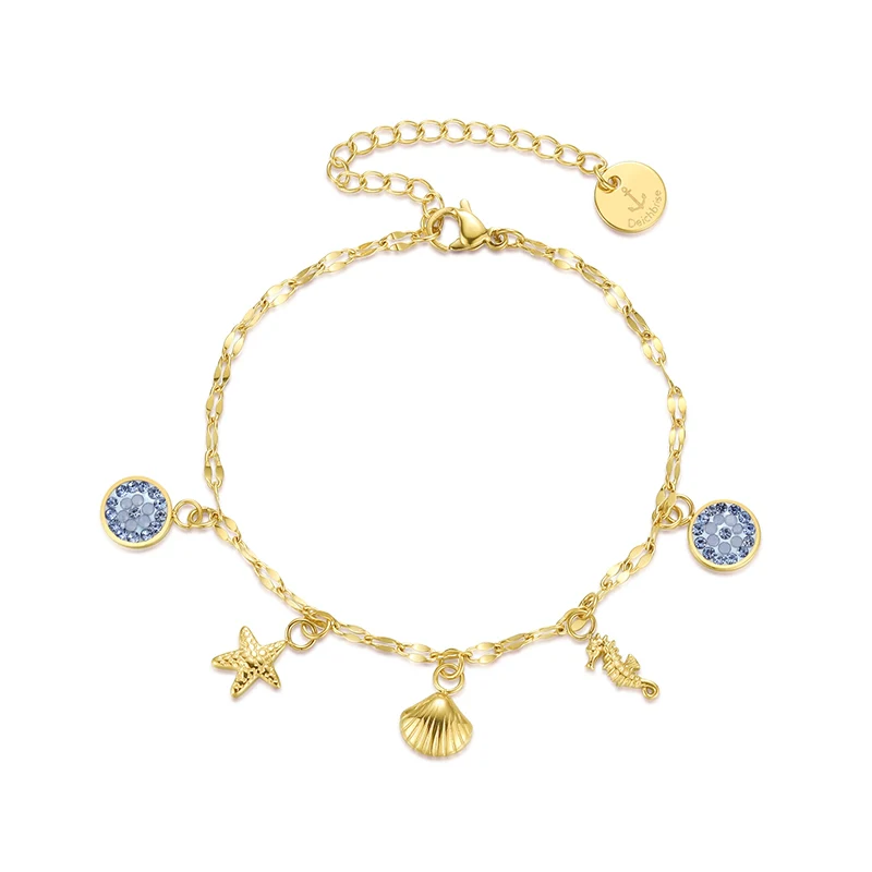 Armband Meereswelt mit maritimen Charms aus Edelstahl - Image 6