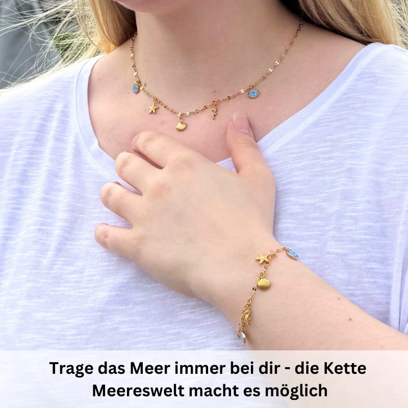 Kette Meereswelt mit maritimen Charms aus Edelstahl - Image 4