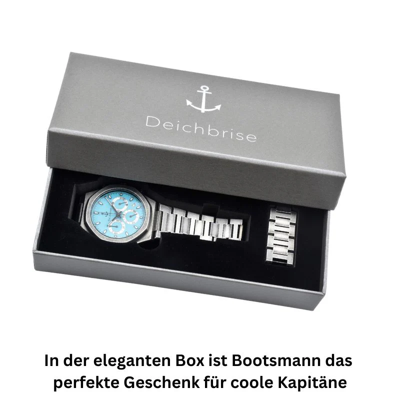 Chronograph Bootsmann 41mm (Herren) (Vintage-Blau) - Image 7
