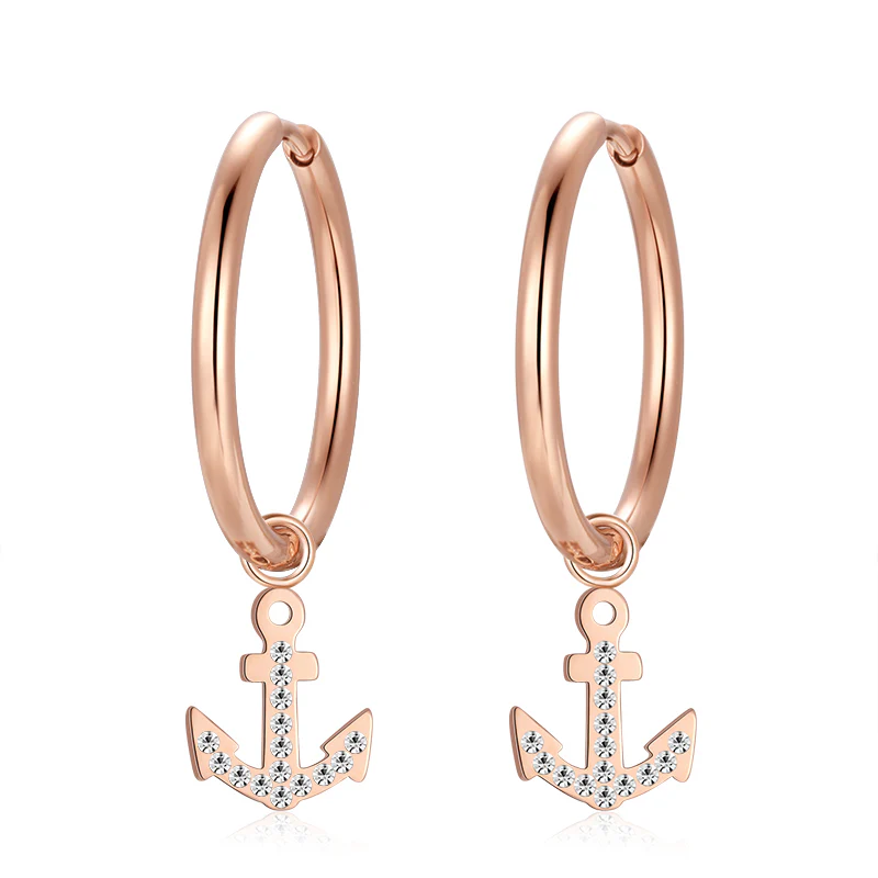 Creolen für Charm Anhänger (groß | 2,2cm) aus Edelstahl (Paar) - Image 10