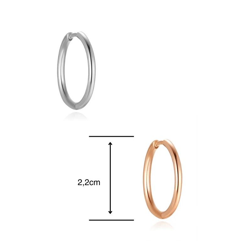 Creolen für Charm Anhänger (groß | 2,2cm) aus Edelstahl (Paar) - Image 7