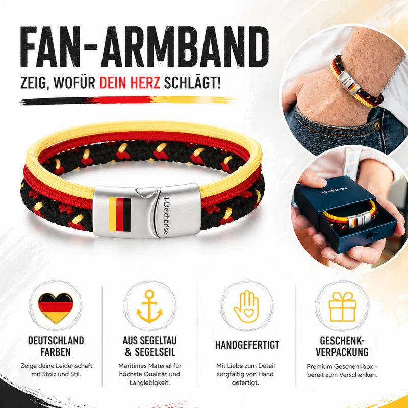 Deutschland Fan-Armband (Segelseil & Segeltau Multistrang) - Image 3