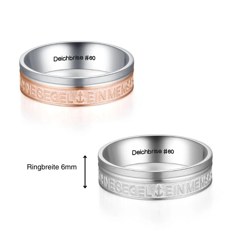 Edelstahl Ring "Ein Mensch ohne Träume" (6mm) (Küstengirls) - Image 4
