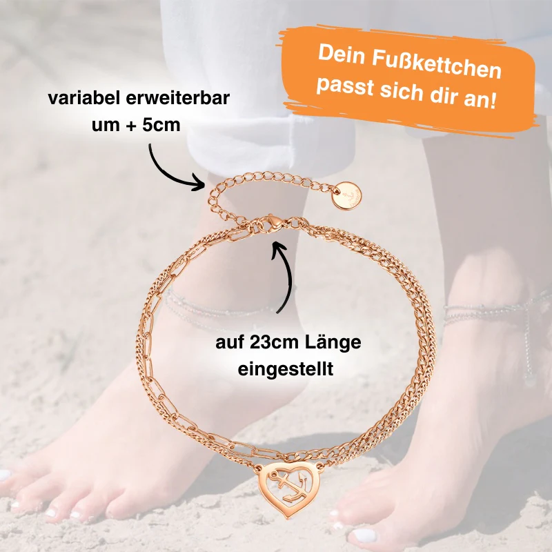Fußkettchen aus Edelstahl BeachMix - Image 4