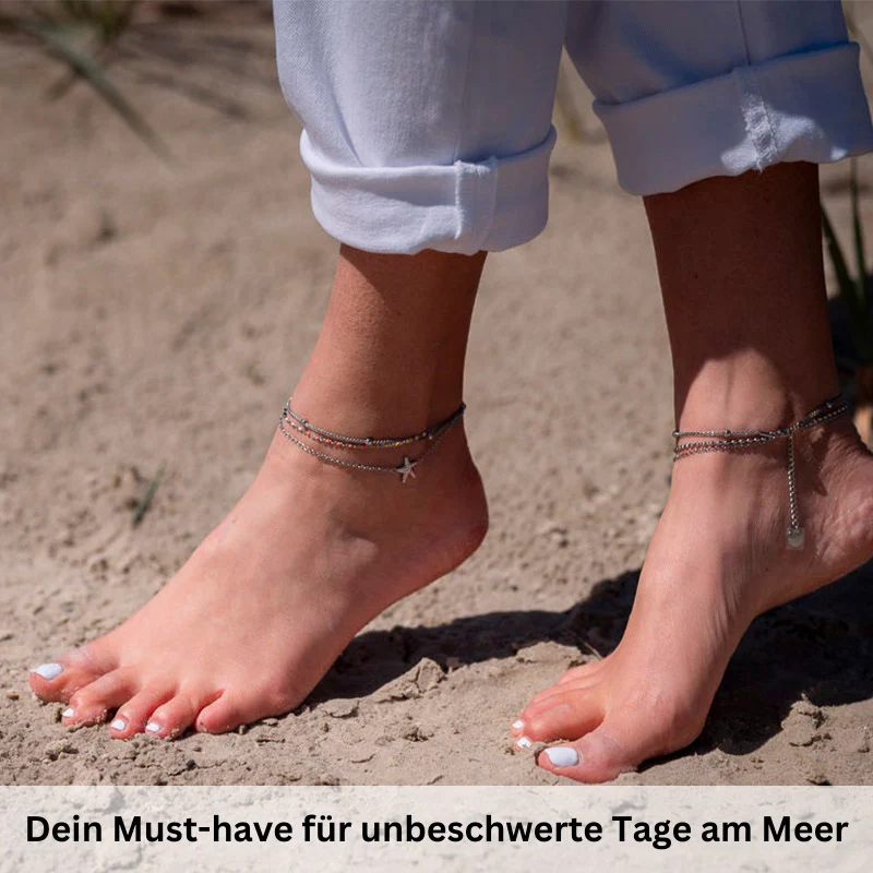 Fußkettchen aus Edelstahl Boho-Seestern - Image 4
