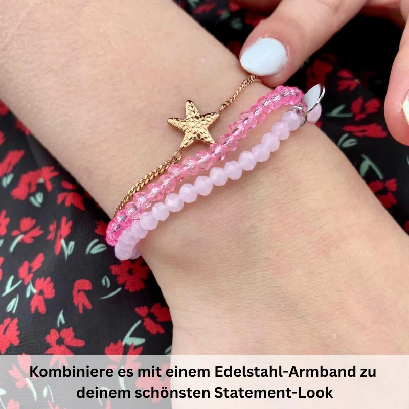 Glasperlen Armband (bernstein-creme) - Image 4