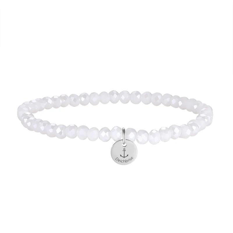 Glasschliffarmband (white)
