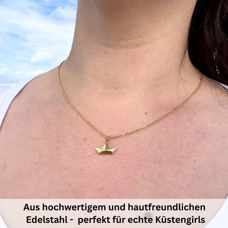 Kette aus Edelstahl Papierschiffchen - Image 4