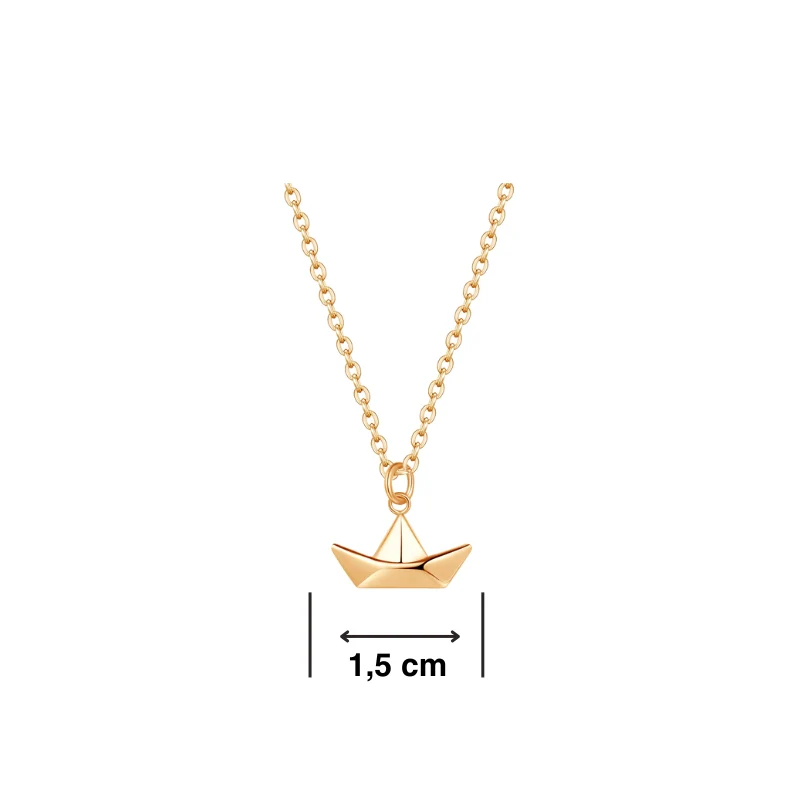 Kette aus Edelstahl Papierschiffchen - Image 6