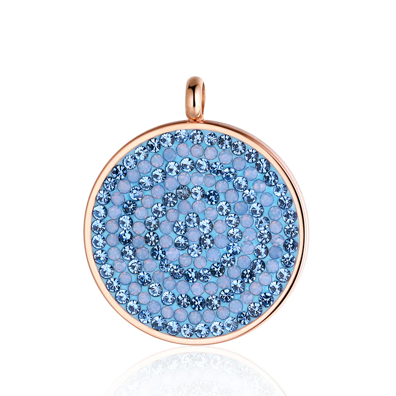 Kettenanhänger Bling Bling (blau) aus Edelstahl mit Steinen - Image 8