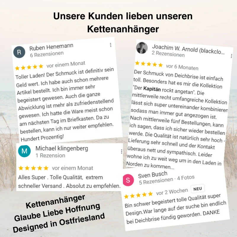 Kettenanhänger Glaube Liebe Hoffnung aus Edelstahl (Kapitän rockt) - Image 5