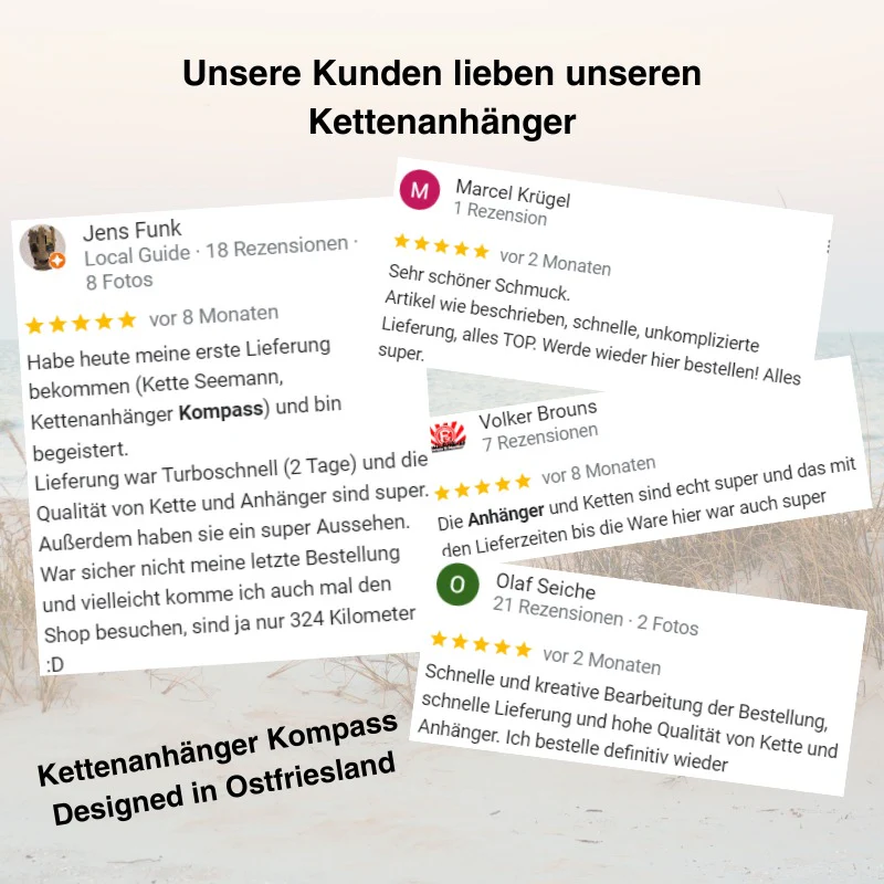 Kettenanhänger Kompass aus Edelstahl - Image 7