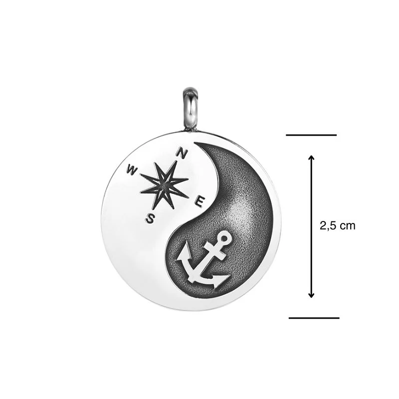 Kettenanhänger Ostfriesisches Yin-Yang aus Edelstahl (Kapitän rockt) - Image 4