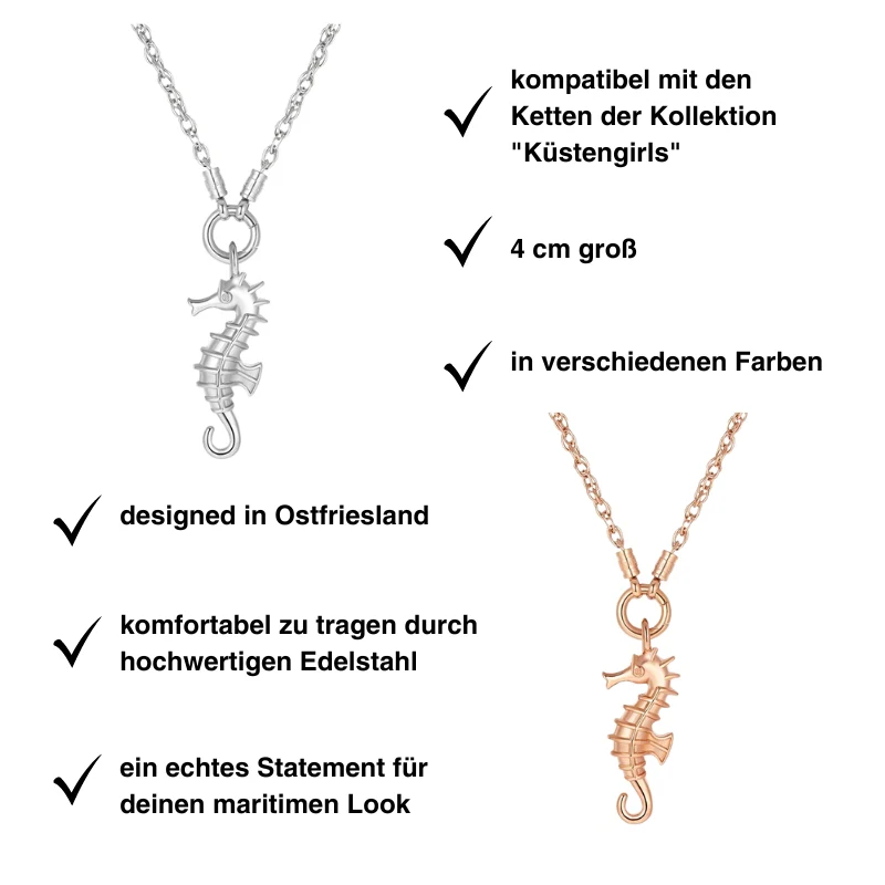 Kettenanhänger Seepferdchen  aus Edelstahl - Image 8