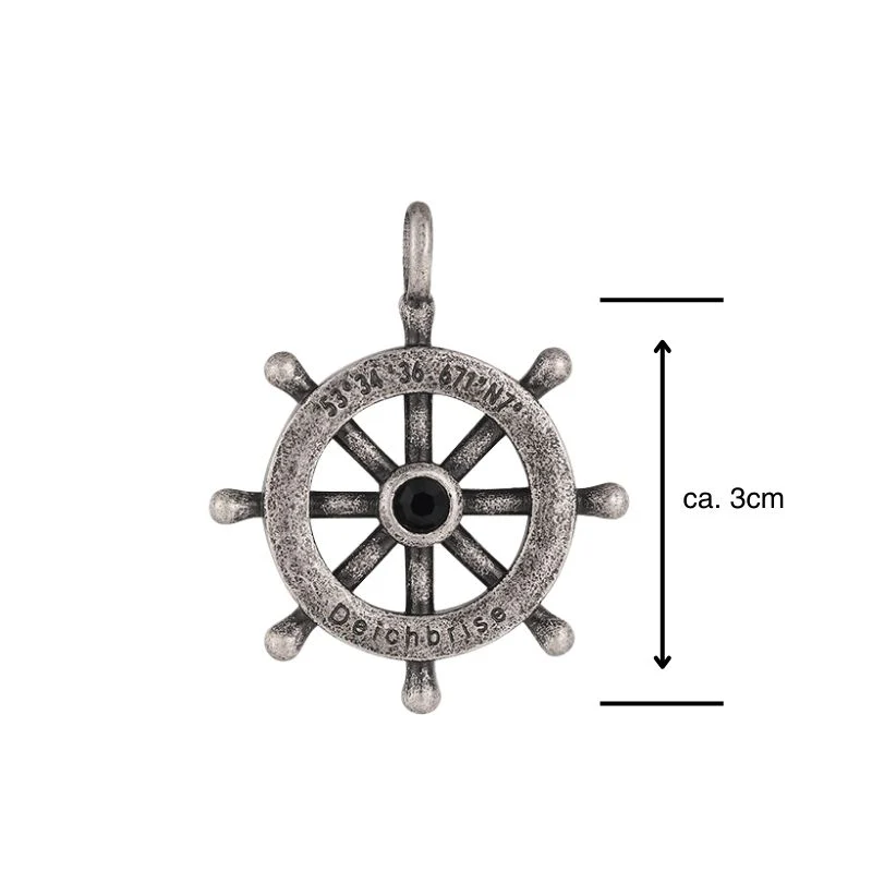 Kettenanhänger Steuerrad (groß) aus Edelstahl - Image 4