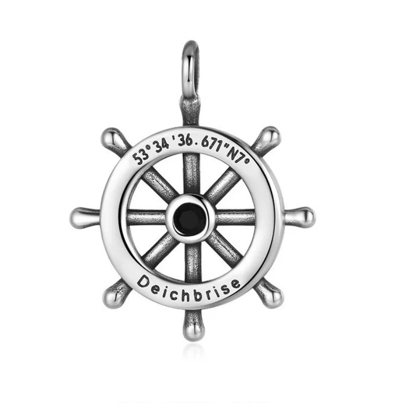 Kettenanhänger Steuerrad (groß) aus Edelstahl - Image 7