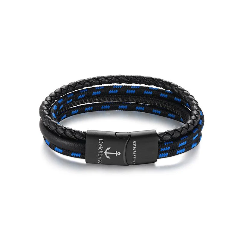 Leder & Segeltau Armband Meereskraft (Multistrang)