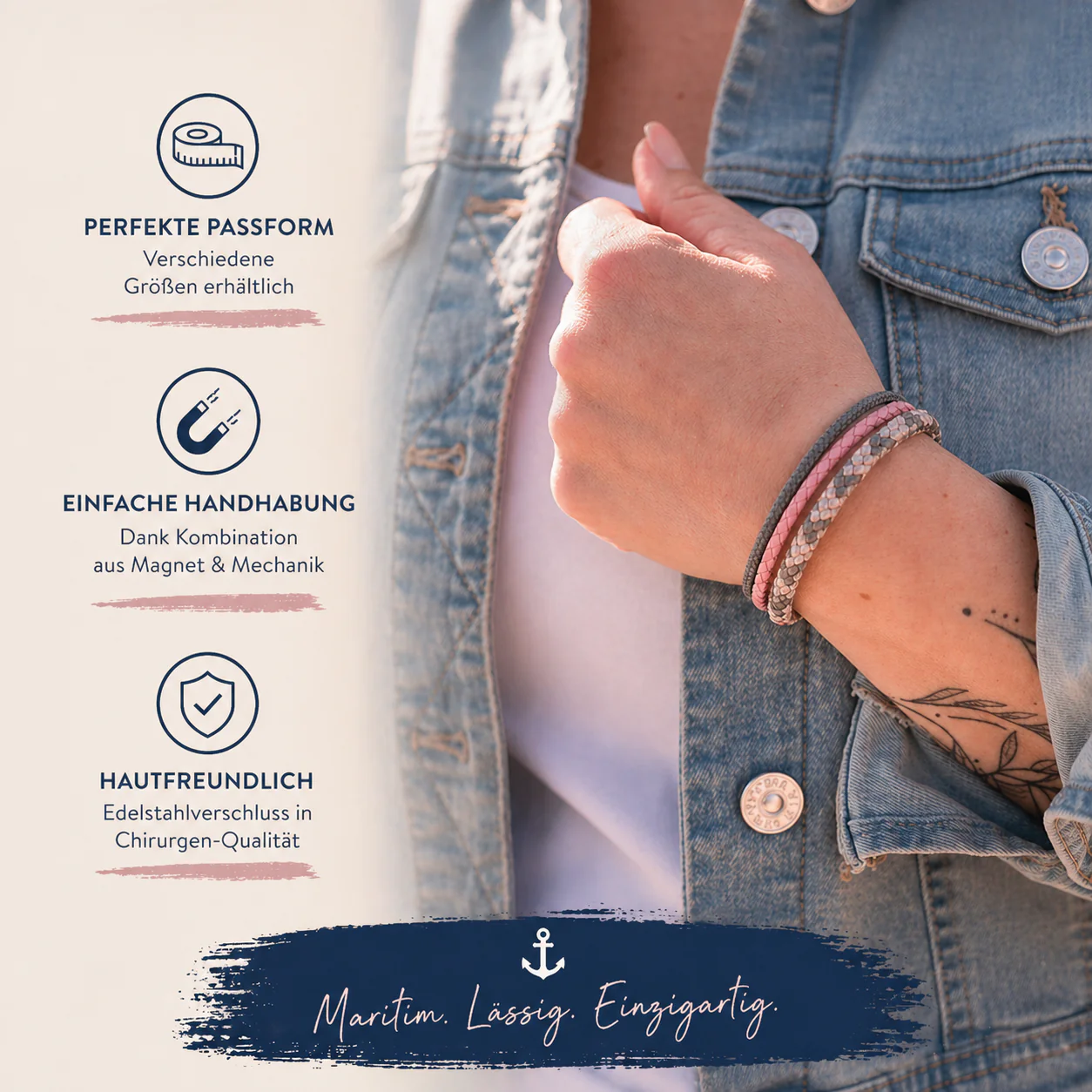 Leder & Segeltau Armband Pellworm (Multistrang) - Image 7