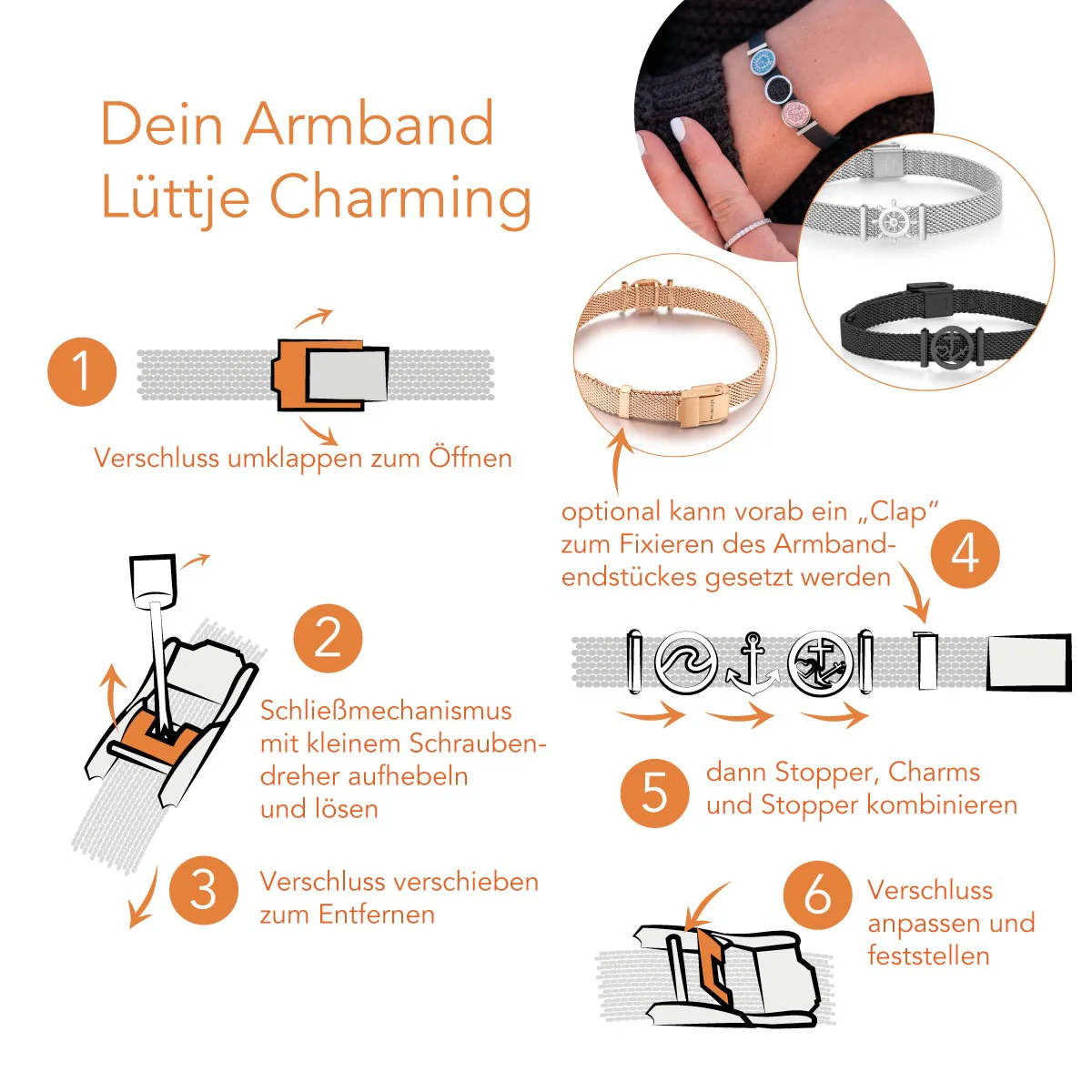 Armband Edelstahl-Mesh (Lüttje-Charming) - Image 7