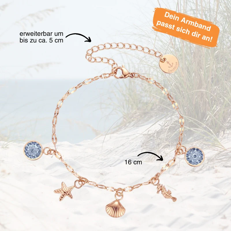 Armband Meereswelt mit maritimen Charms aus Edelstahl - Image 4