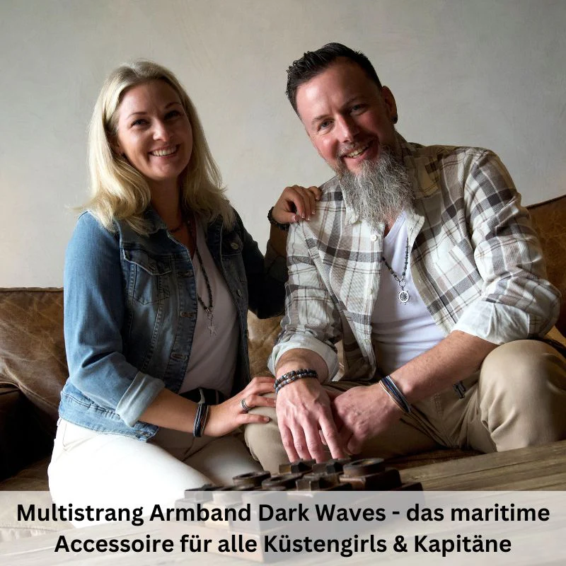 Multistrang Armband Dark Waves (Fibre Leder & Segelseil) (Veggie) - Image 2