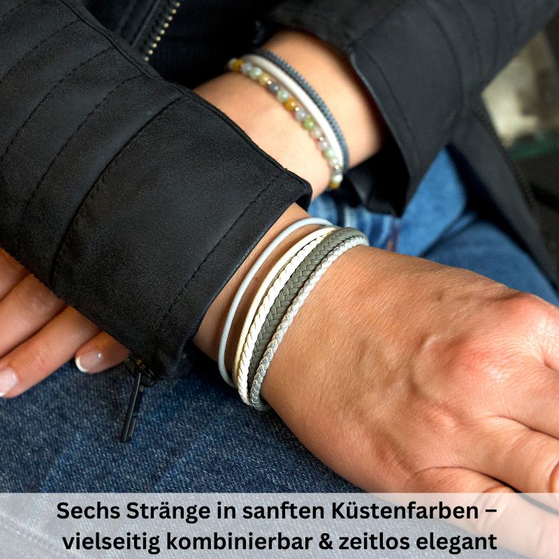 Multistrang Armband Joleen 2 (Fibre Leder) (Veggie) - Image 2