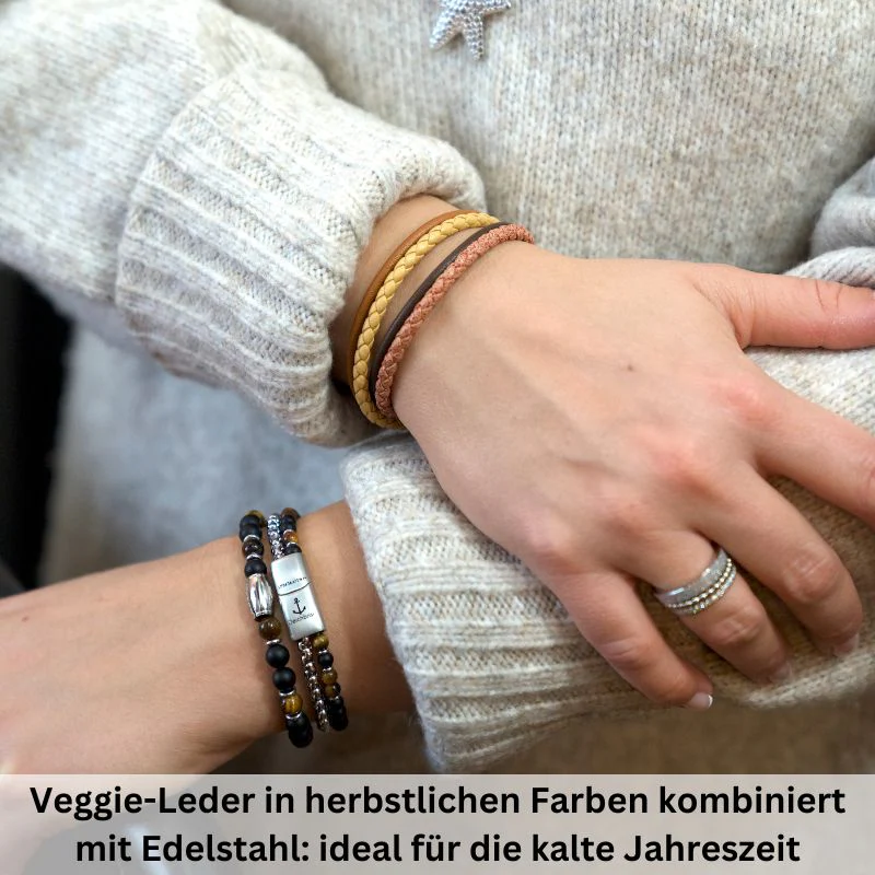 Multistrang Armband Strandgezeiten (Fibre Leder) (Veggie) - Image 2