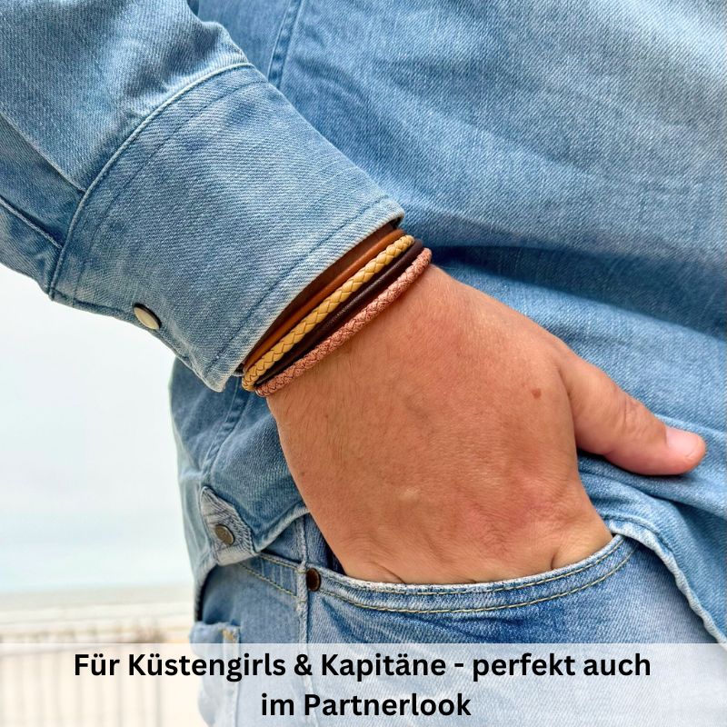 Multistrang Armband Strandgezeiten (Fibre Leder) (Veggie) - Image 3