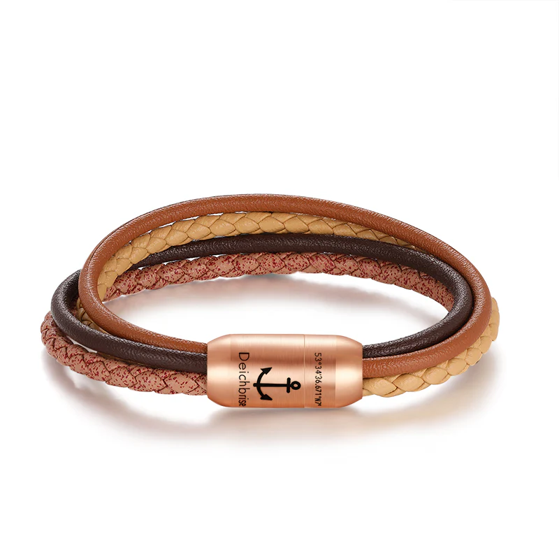 Multistrang Armband Strandgezeiten (Fibre Leder) (Veggie) - Image 6