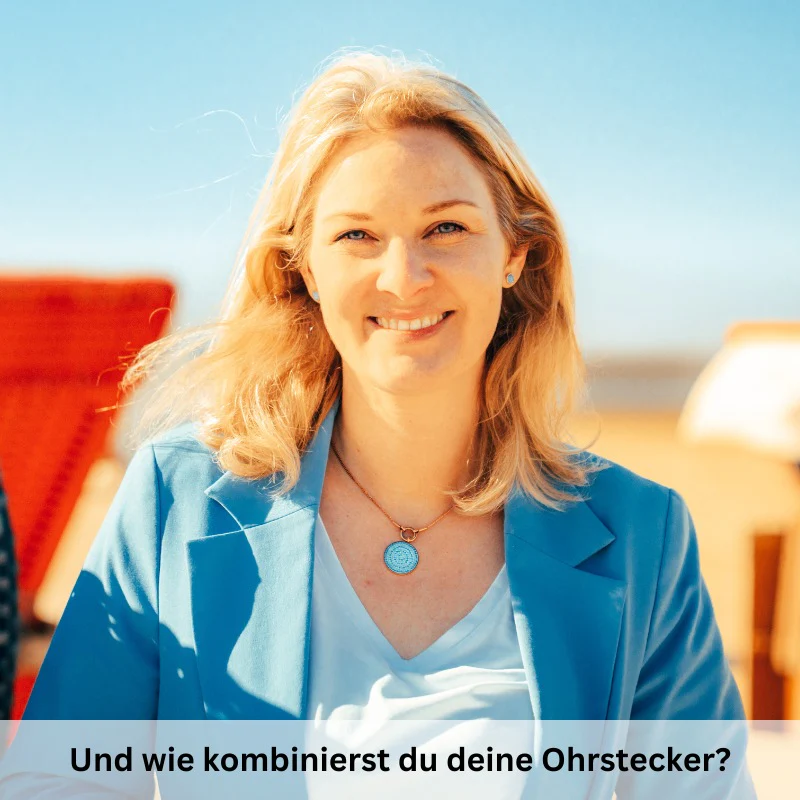 Ohrstecker Bling Bling (blau) aus Edelstahl - Image 4