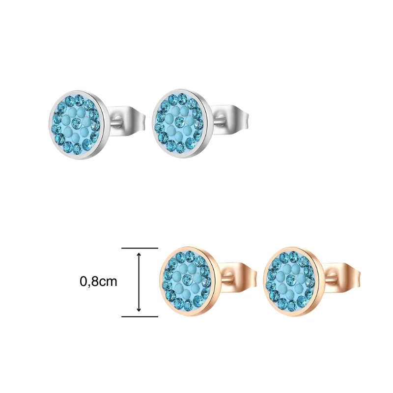 Ohrstecker Bling Bling (Türkis) aus Edelstahl - Image 6