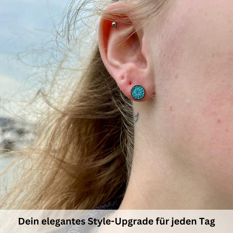 Ohrstecker Bling Bling (Türkis) aus Edelstahl - Image 8