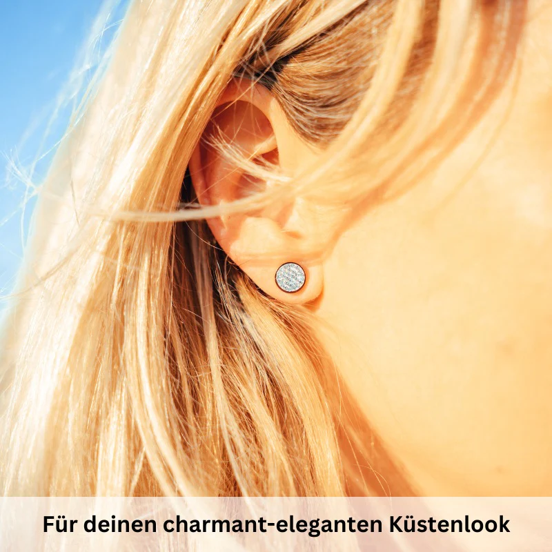 Ohrstecker Bling Bling (weiss) aus Edelstahl - Image 2