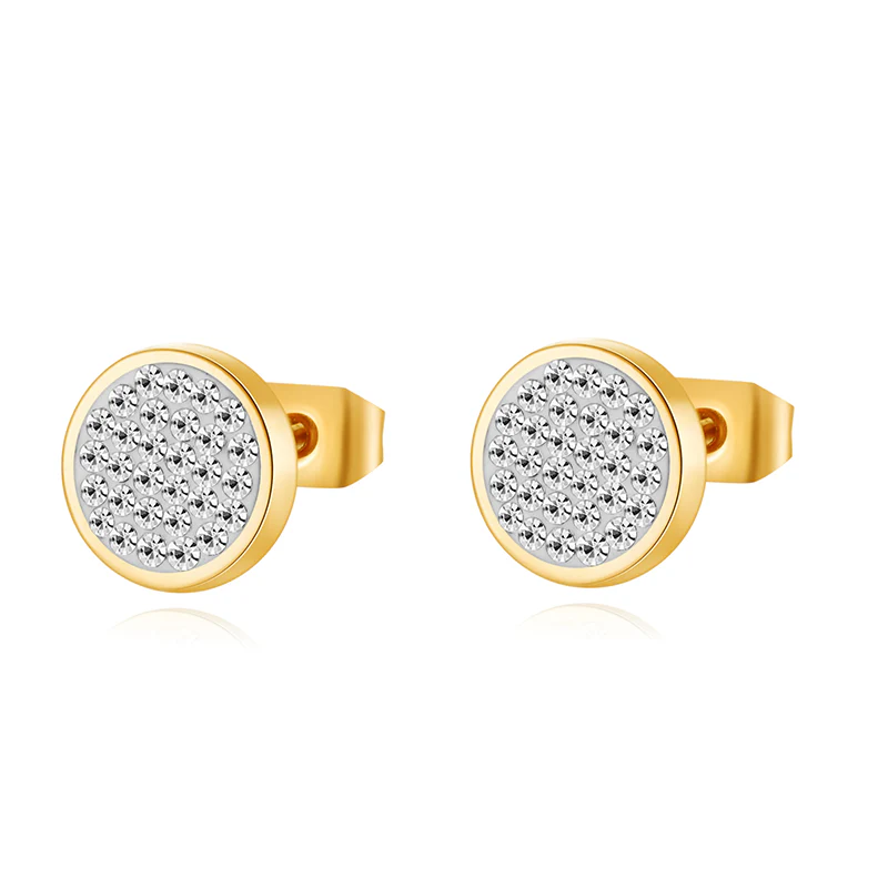 Ohrstecker Bling Bling (weiss) aus Edelstahl - Image 3