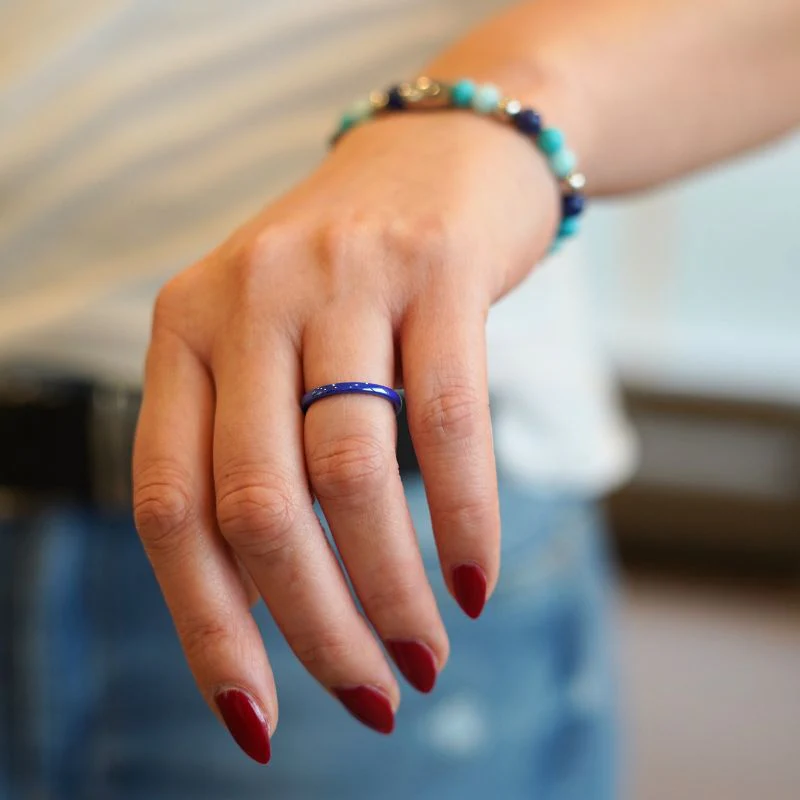 Ring Blau aus Keramik (Stapelring) - Image 2