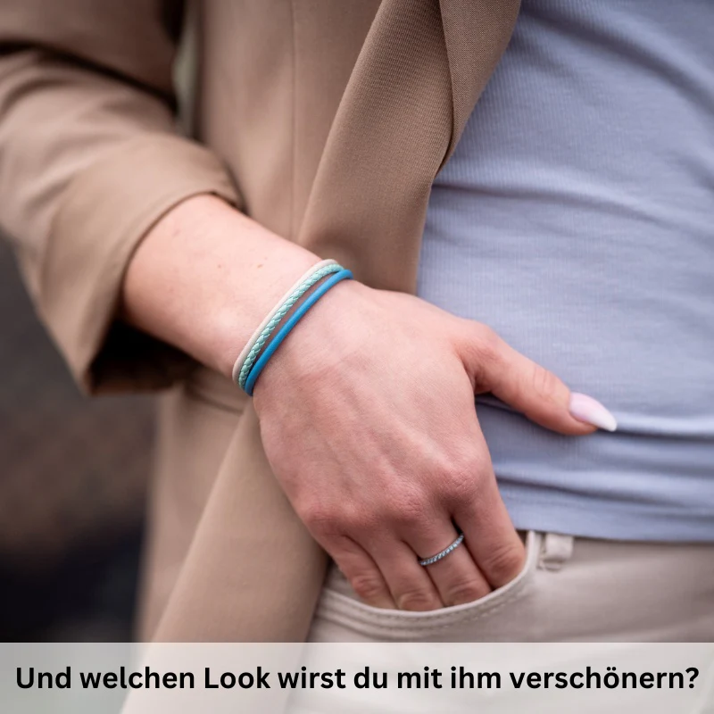 Ring Bling Bling (blau) aus Edelstahl (Stapelring) - Image 9