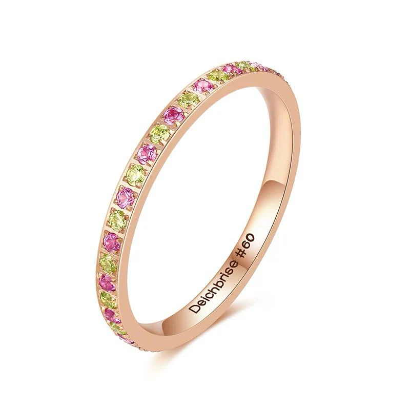 Ring Bling Bling (neongelb-pink) aus Edelstahl (Stapelring) - Image 5