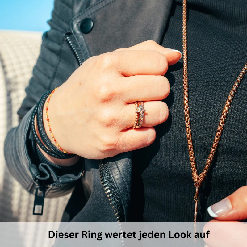 Ring Bling Bling (neongelb-pink) aus Edelstahl (Stapelring) - Image 6