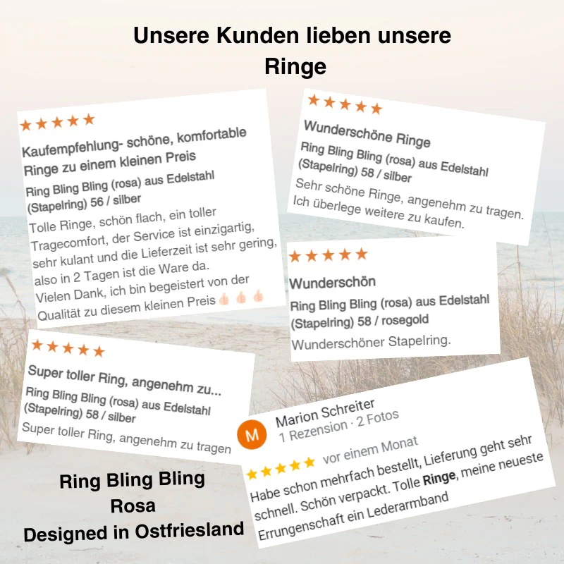 Ring Bling Bling (rosa) aus Edelstahl (Stapelring) - Image 6
